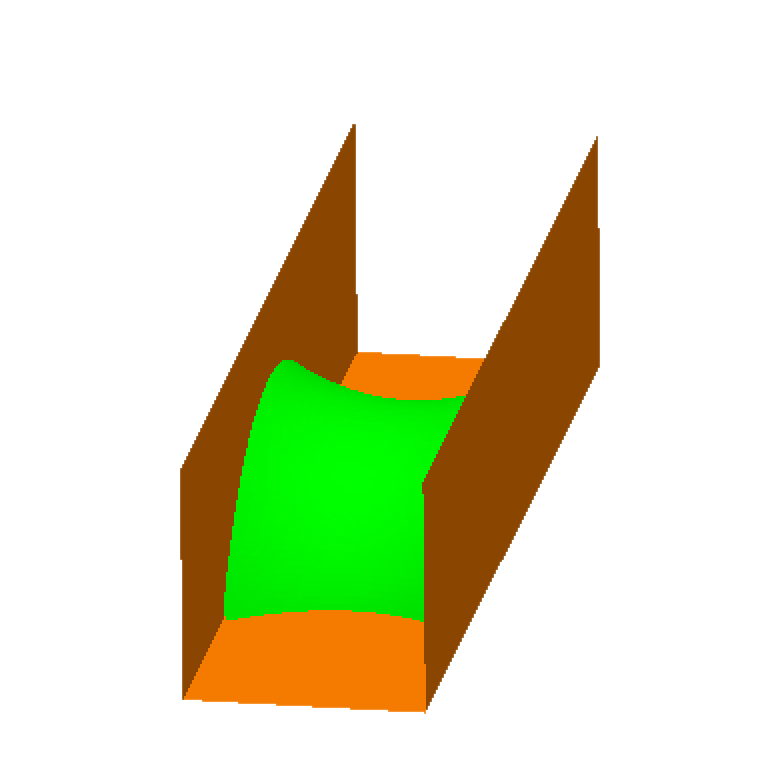 Rendered Surface Evolver bridge example