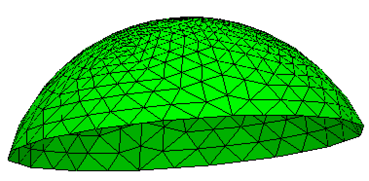 Rendered Surface Evolver mound example